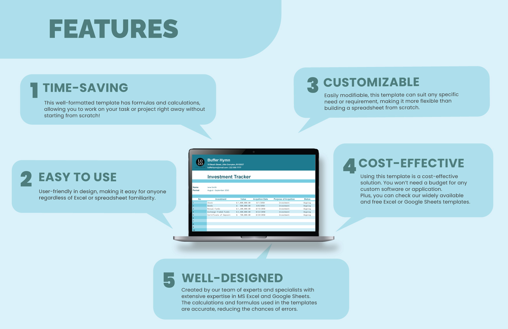 Investment tracker Template