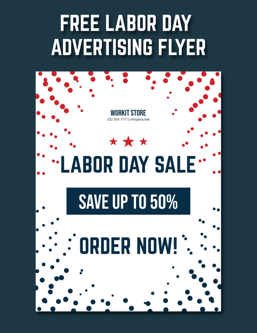 Labor Day Advertising Flyer