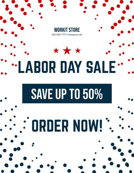 Labor Day Advertising Flyer