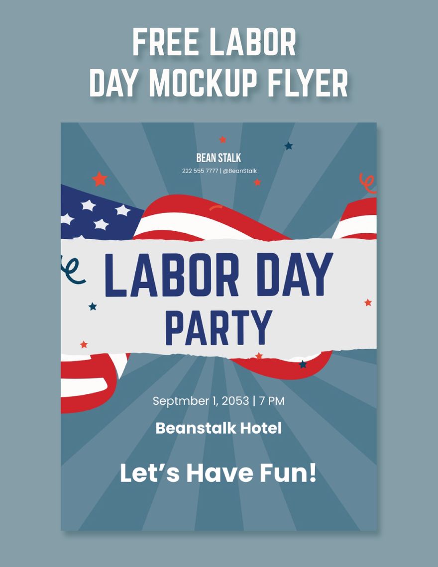 Labor Day Mockup Flyer