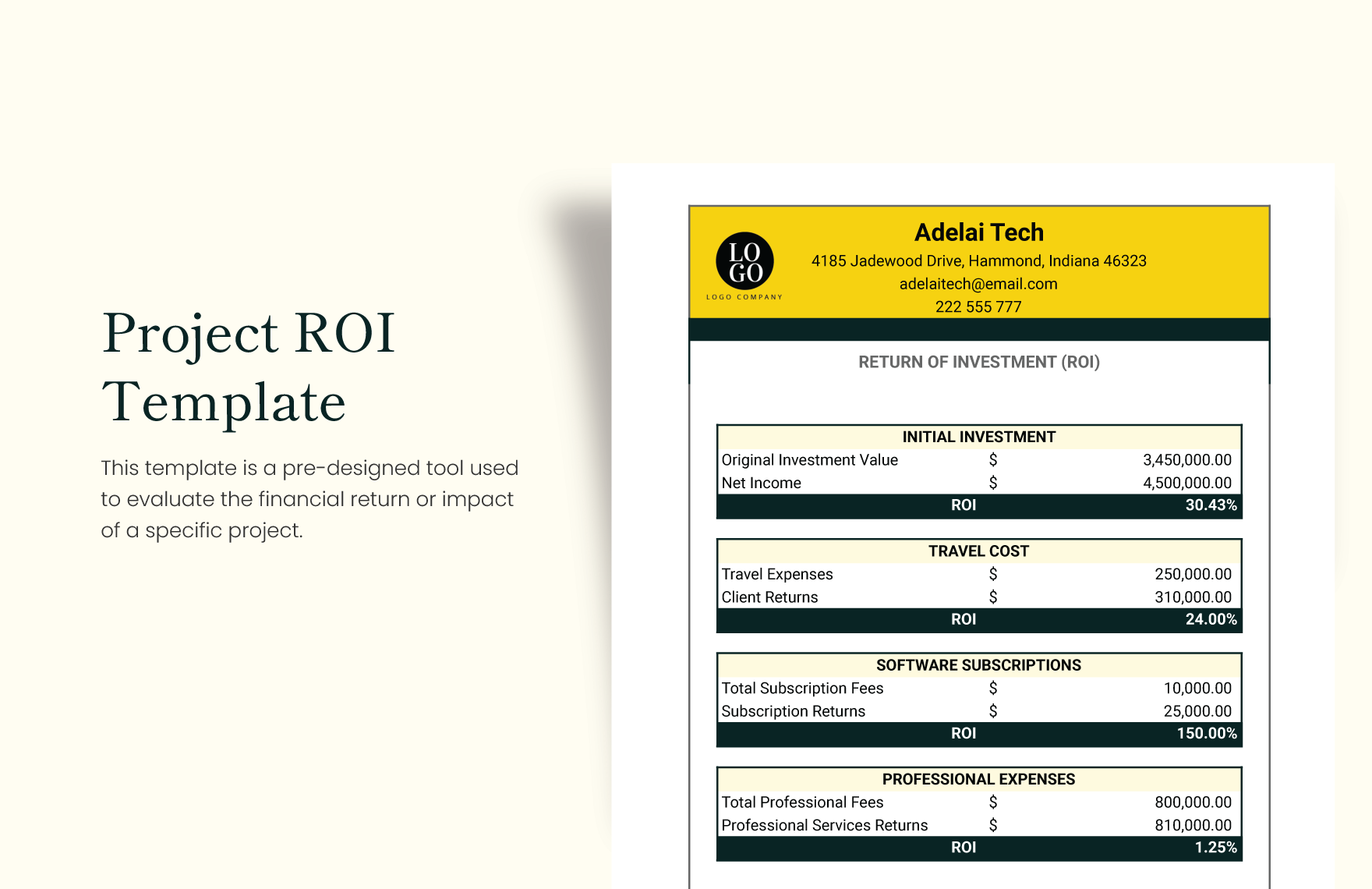 Project ROI Template