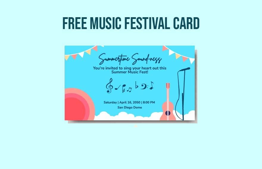 Music Festival Card