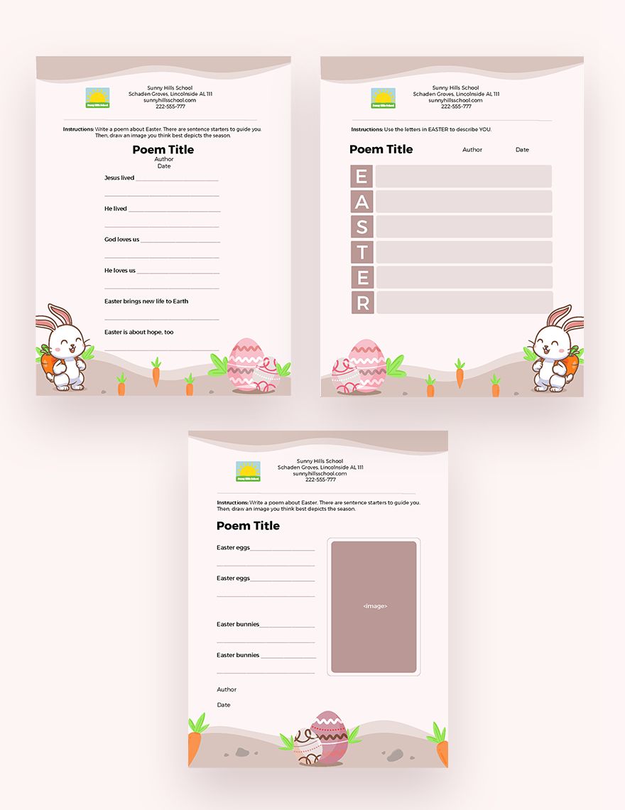 Free Easter Poem  Template to Edit Online Free Easter Poem  Template to Edit Online