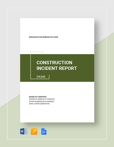 construction incident report