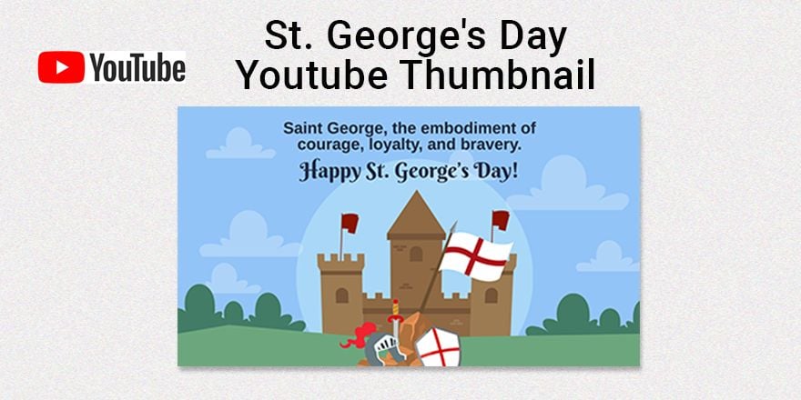 Free St. George's Day Youtube Banner in Illustrator, PSD, EPS, SVG, JPG, PNG