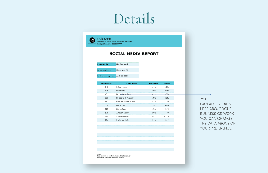 Social Media Report 