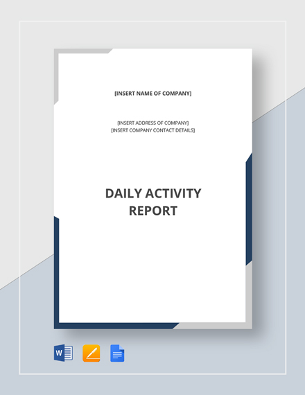 28+ Sample Daily Report Templates - Word, PDF, Apple Pages, Google Docs