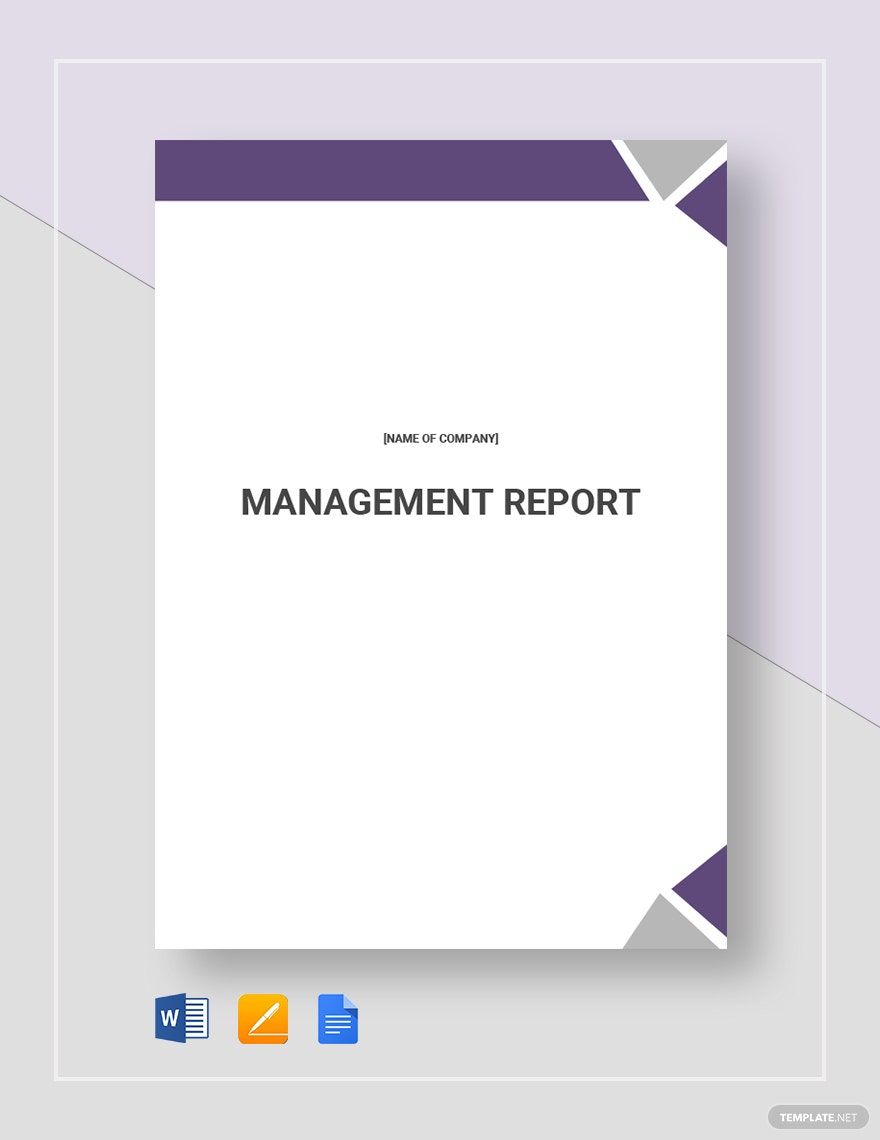 Management Report Template in Word, Google Docs, Apple Pages