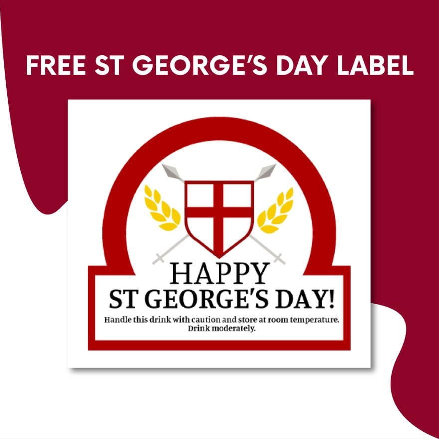 Free St. George's Day Label