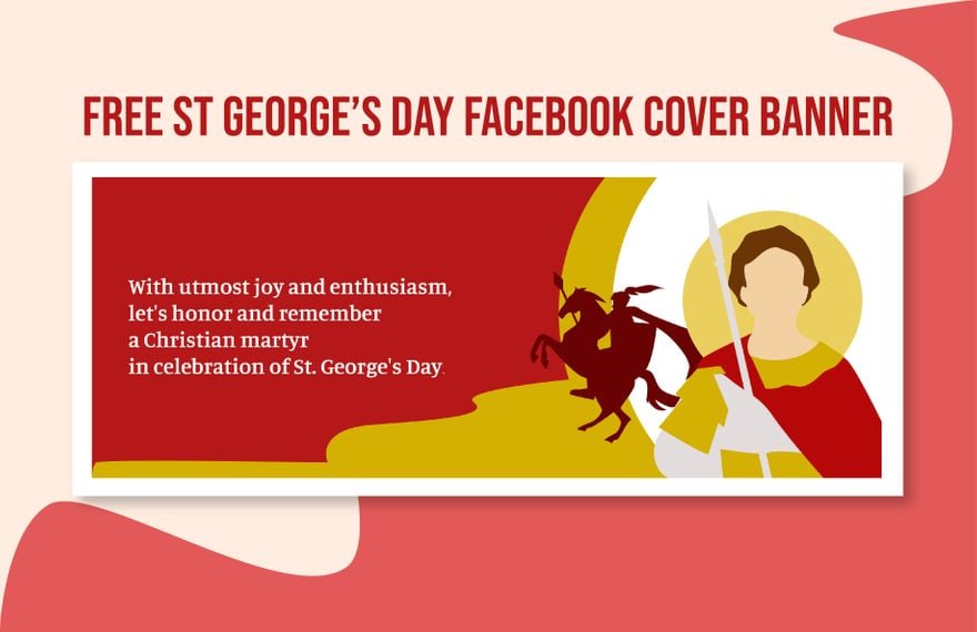 Free St. George's Day Facebook Cover Banner in Illustrator, PSD, EPS, SVG, JPG, PNG