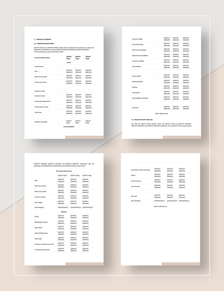 Sales Call Report Template