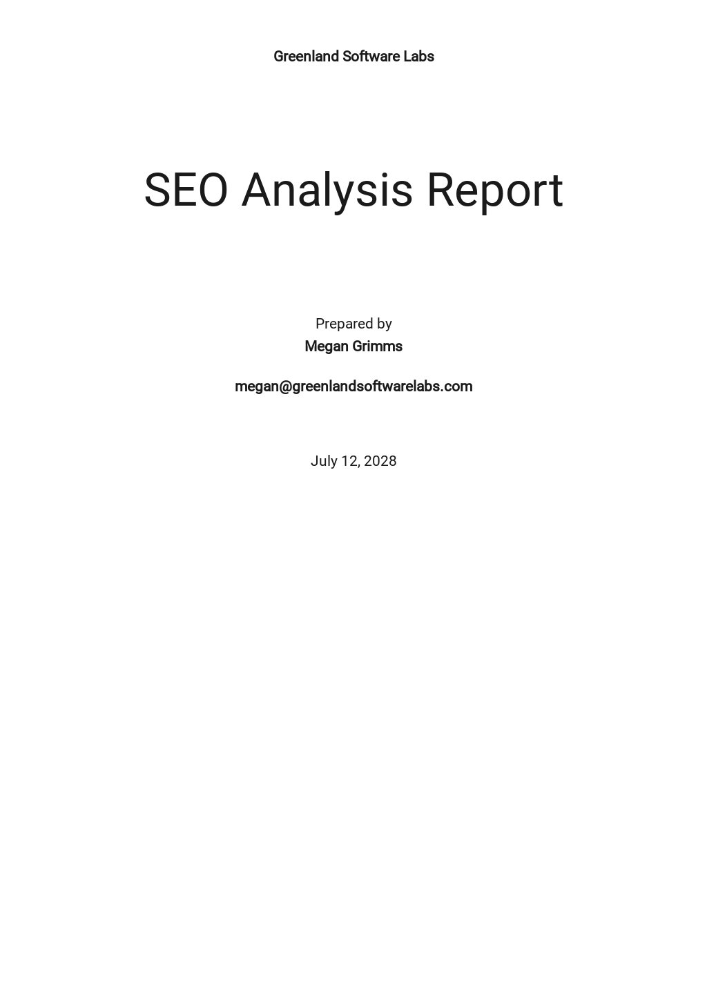 website analysis report free