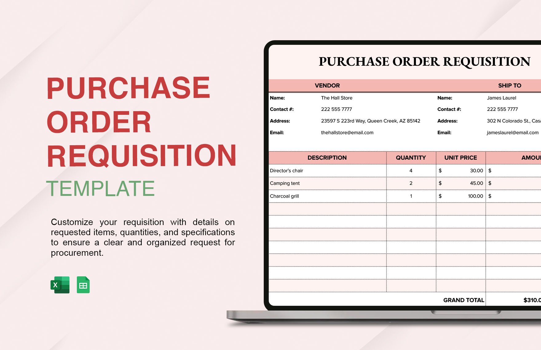 Purchase Order Requisition Template