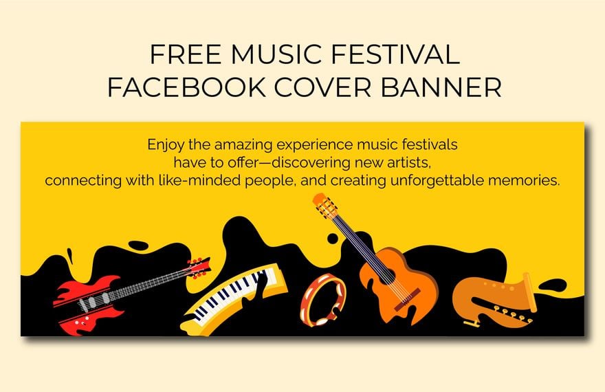 Music Festival Facebook Cover Banner in Illustrator, PSD, EPS, SVG, PNG, JPEG