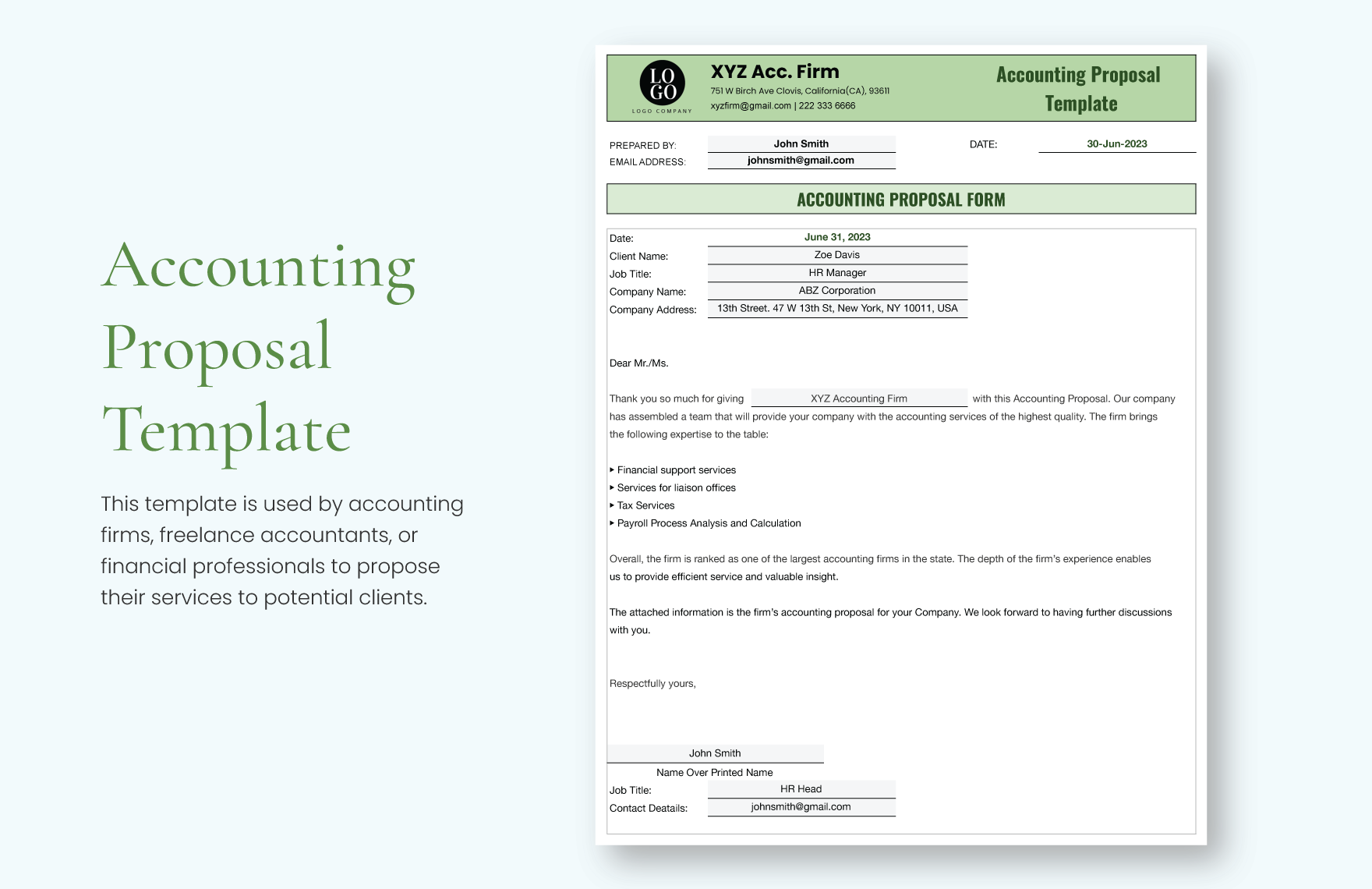 Accounting Proposal Template Download In Word Google Docs Excel 