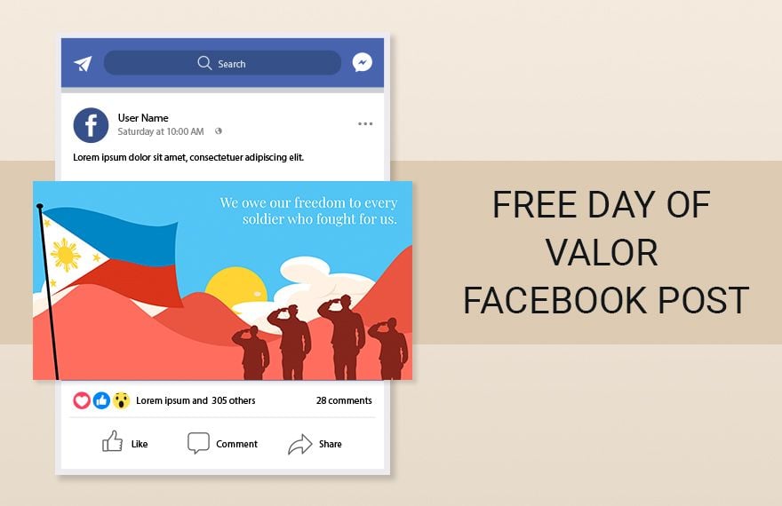 Day of Valor Facebook Post