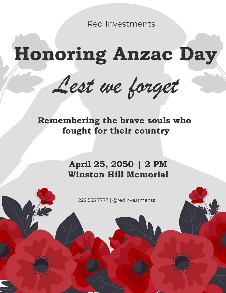 Anzac Day Flyer 