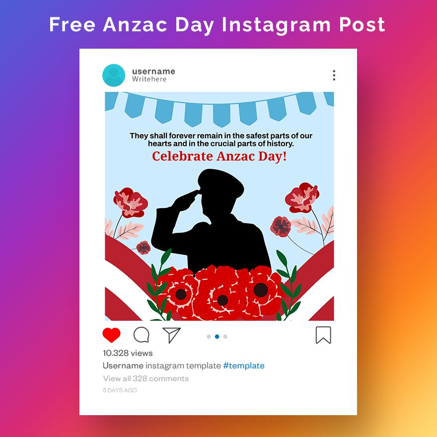 Anzac Day Instagram Post