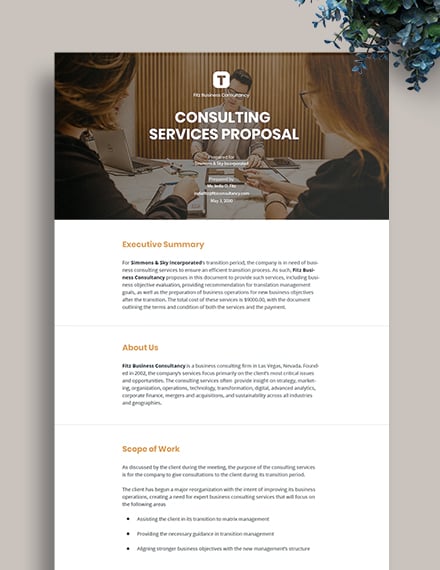 24  Services Proposal Word Templates Free Downloads Template net