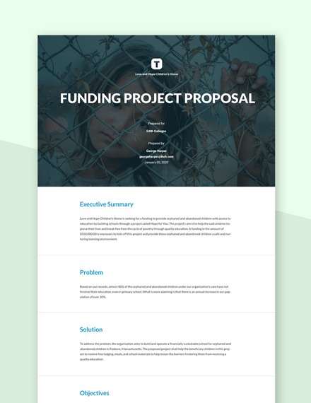 19  Funding Proposal Templates Free Downloads Template net