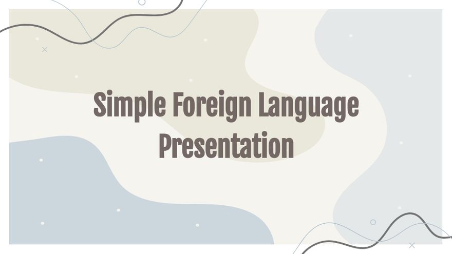 Simple Foreign Language Presentation