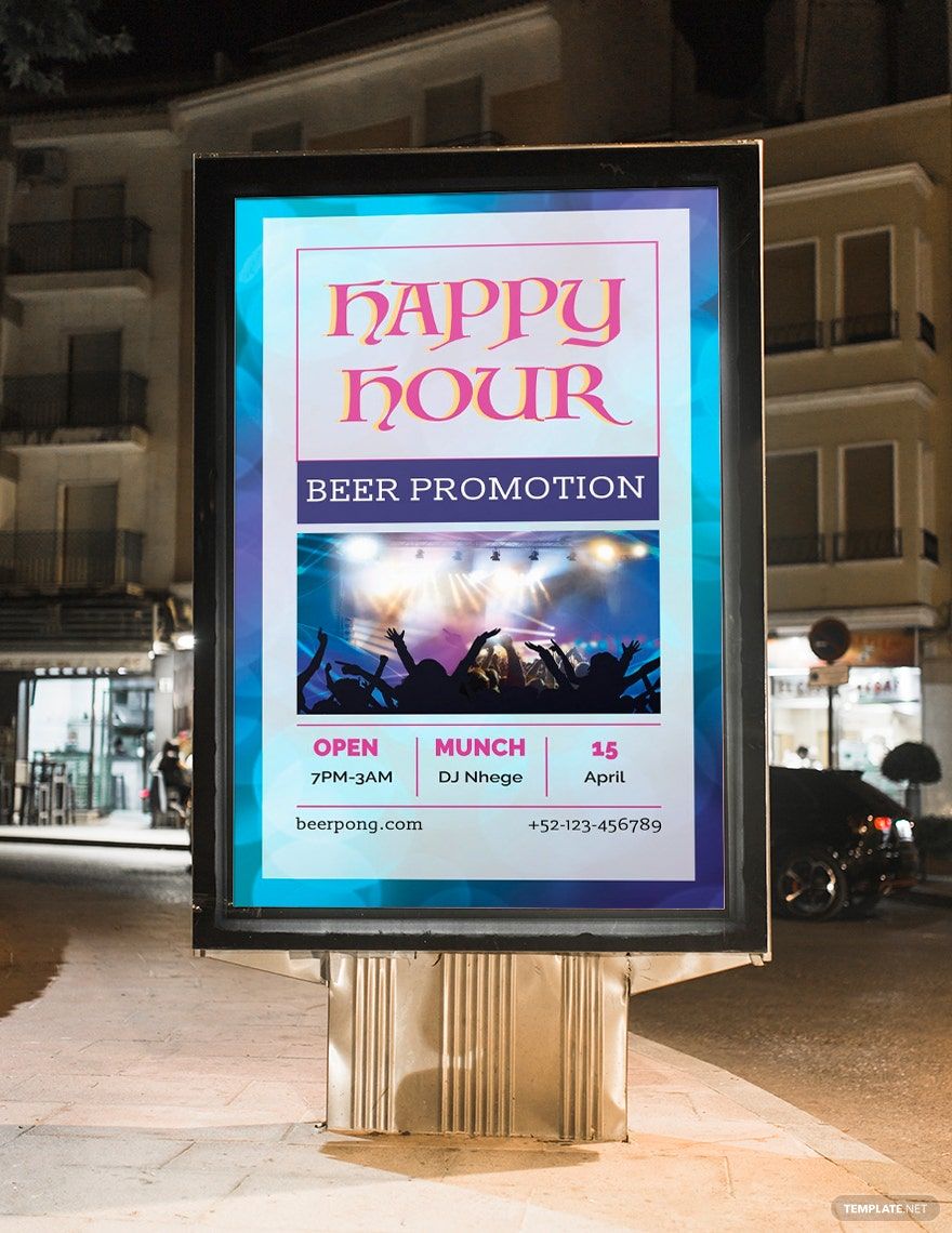 Free Happy Hour Digital Signage Template