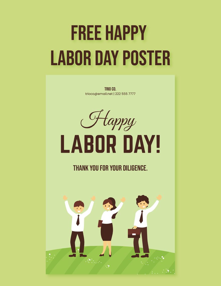 Free Happy Labor Day Poster
