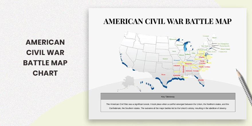 American Civil War Battle Map in PDF, Illustrator