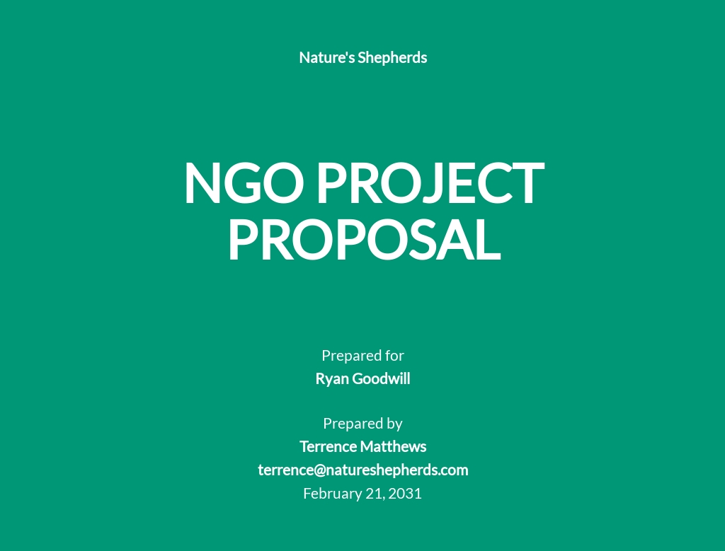 NGO Project Proposal Template Free PDF Word DOC Apple MAC 