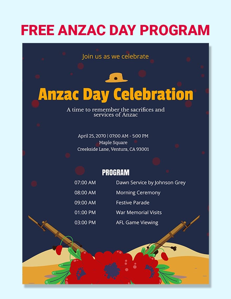 Anzac Day Program