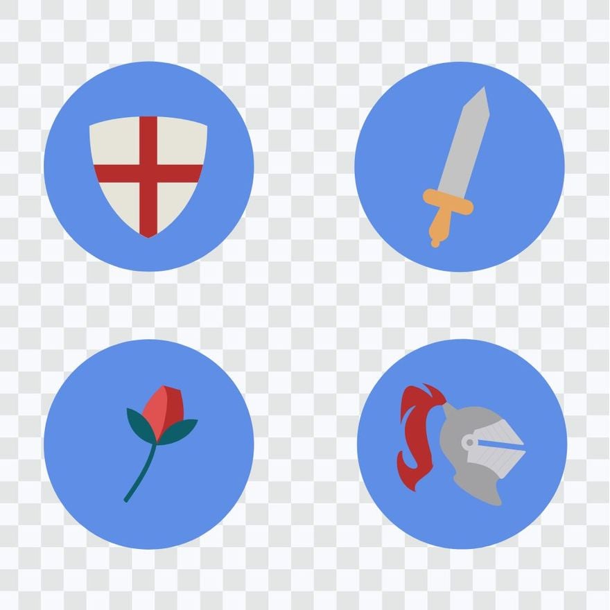 St. George's Day Icons in Illustrator, PSD, EPS, SVG, JPG, PNG