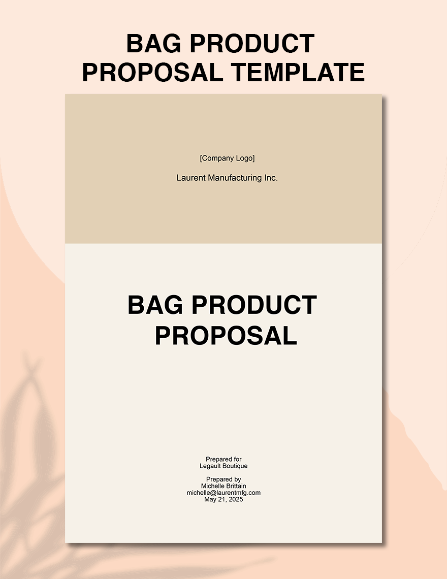 Product Proposal Template in Word, Google Docs, Apple Pages