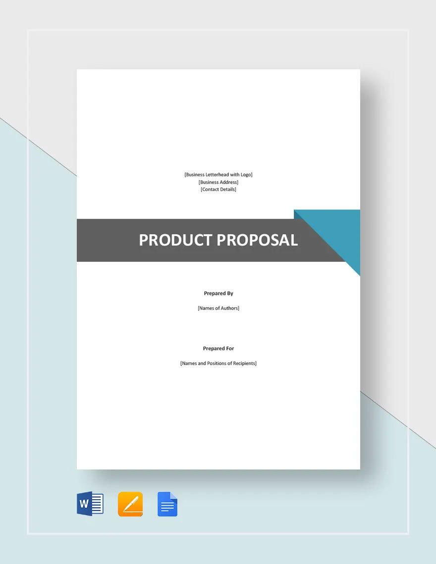 Software Product Proposal Template - Google Docs, Word, Apple Pages ...