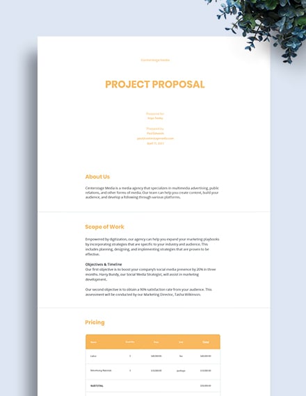 Project Proposal Outline 