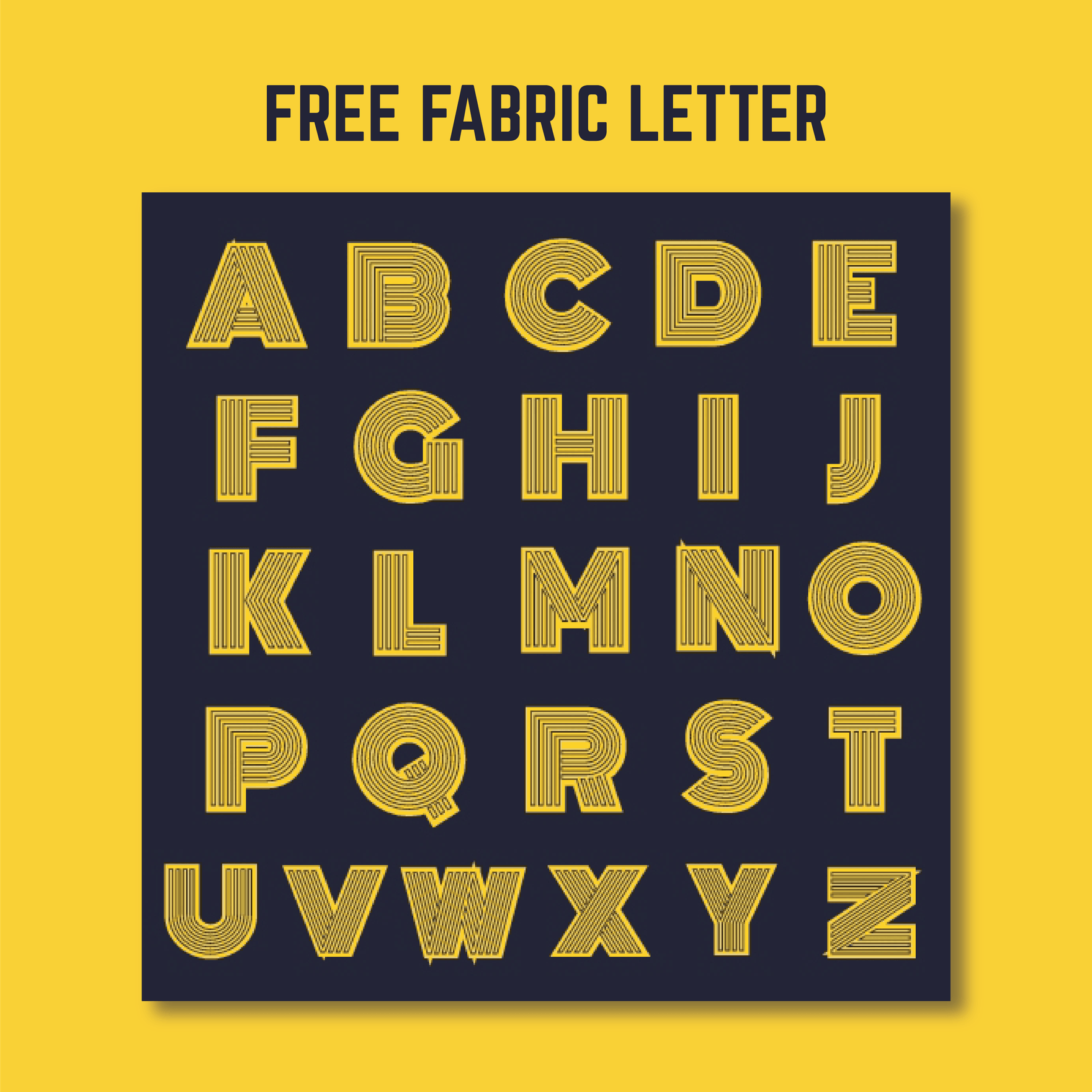 fabric-letter