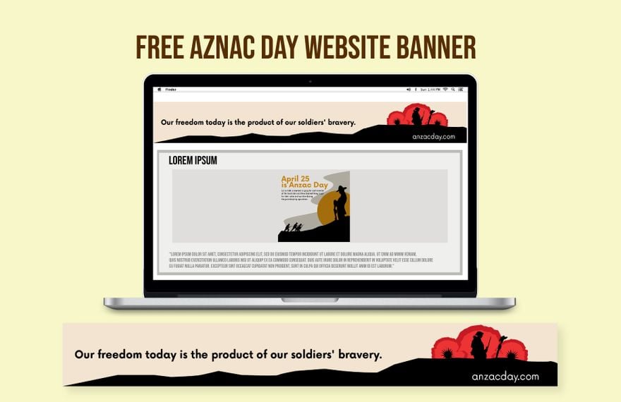 Anzac Day Website Banner