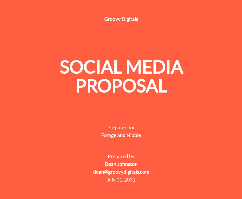 Social Media Proposal Sample