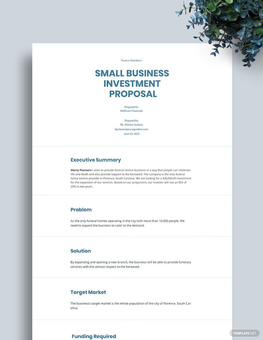 Small Business Proposal Templates Documents Design Free Download 8702