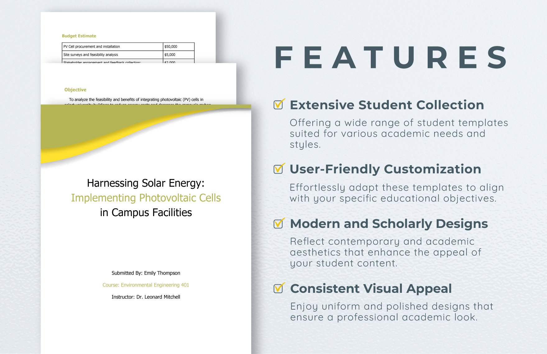 Student Project Proposal Template