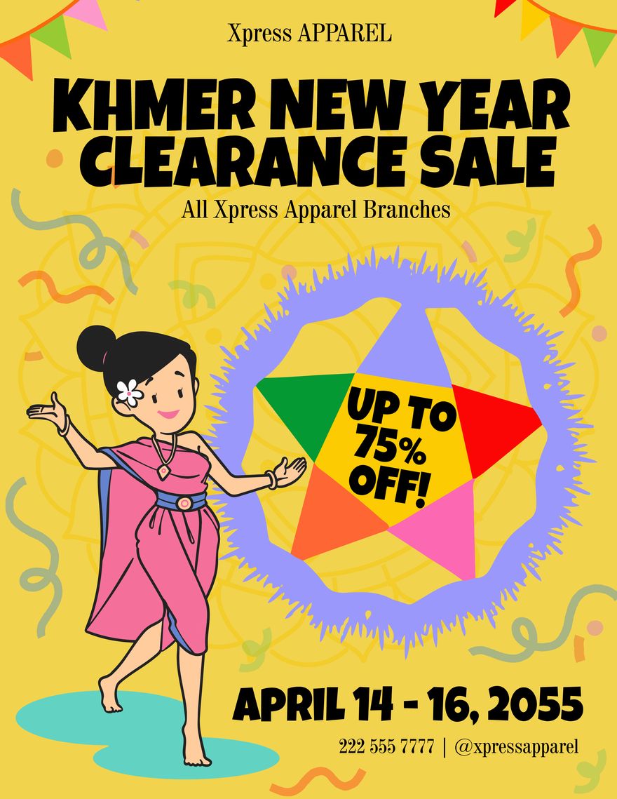 Khmer New Year Flyer