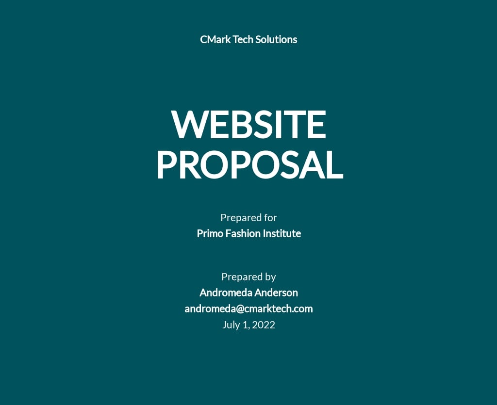 24+ FREE Website Proposal Templates [Edit & Download]