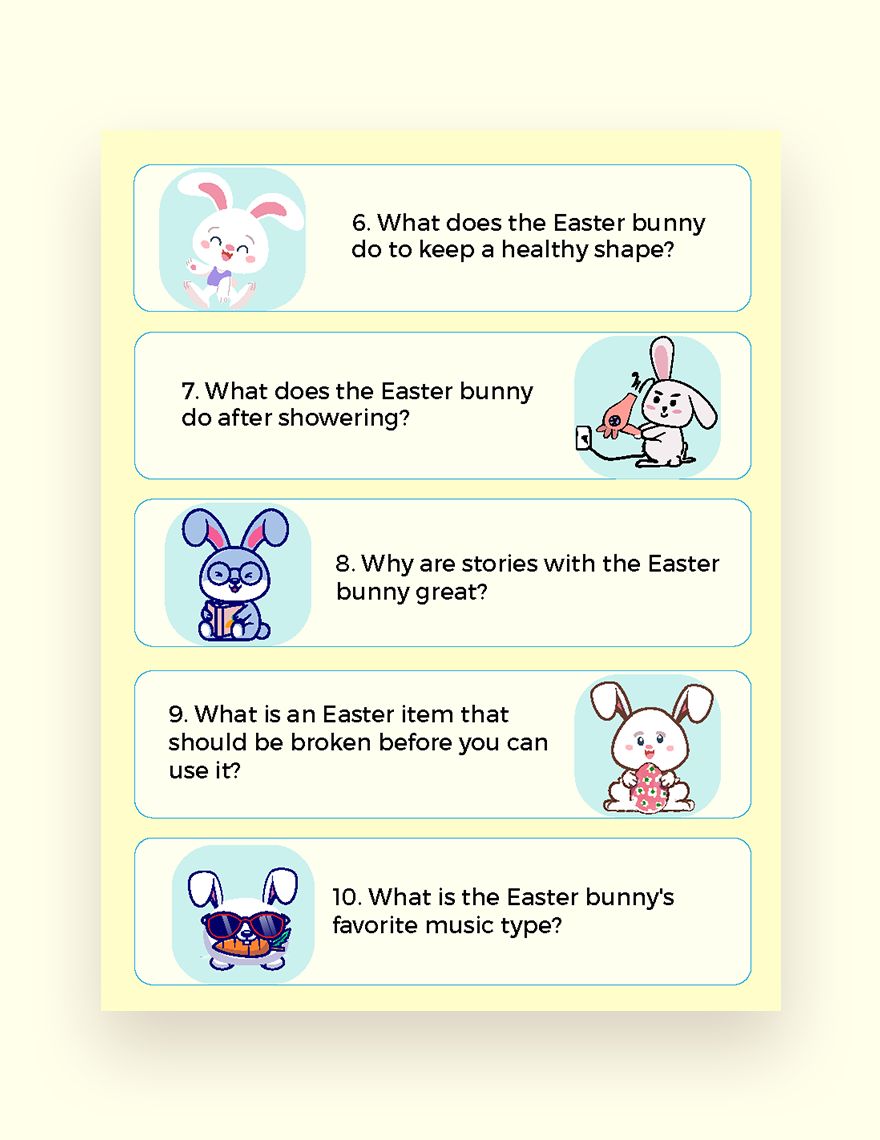Free Easter Riddle Template to Edit Online