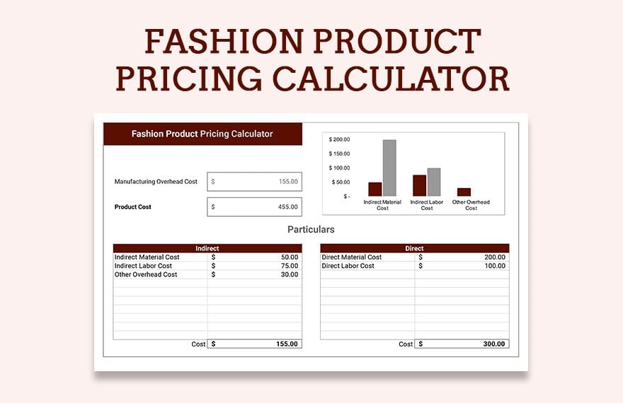 Fashion Product Pricing Calculator