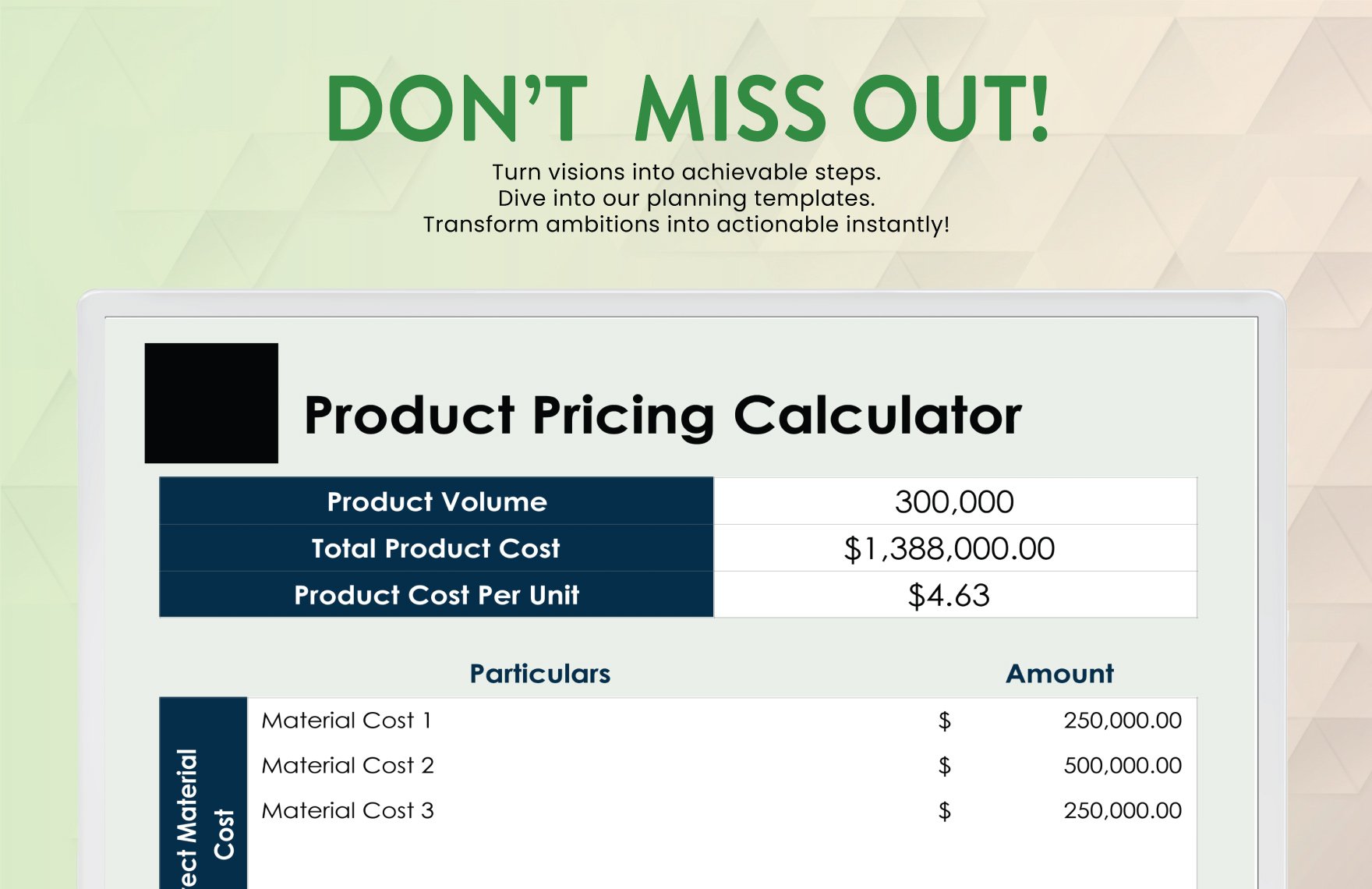 Product Pricing Calculator