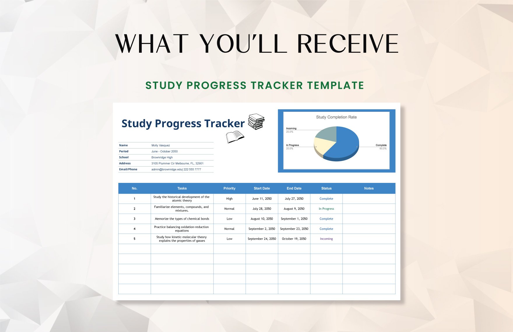 Study Progress Trackers Template