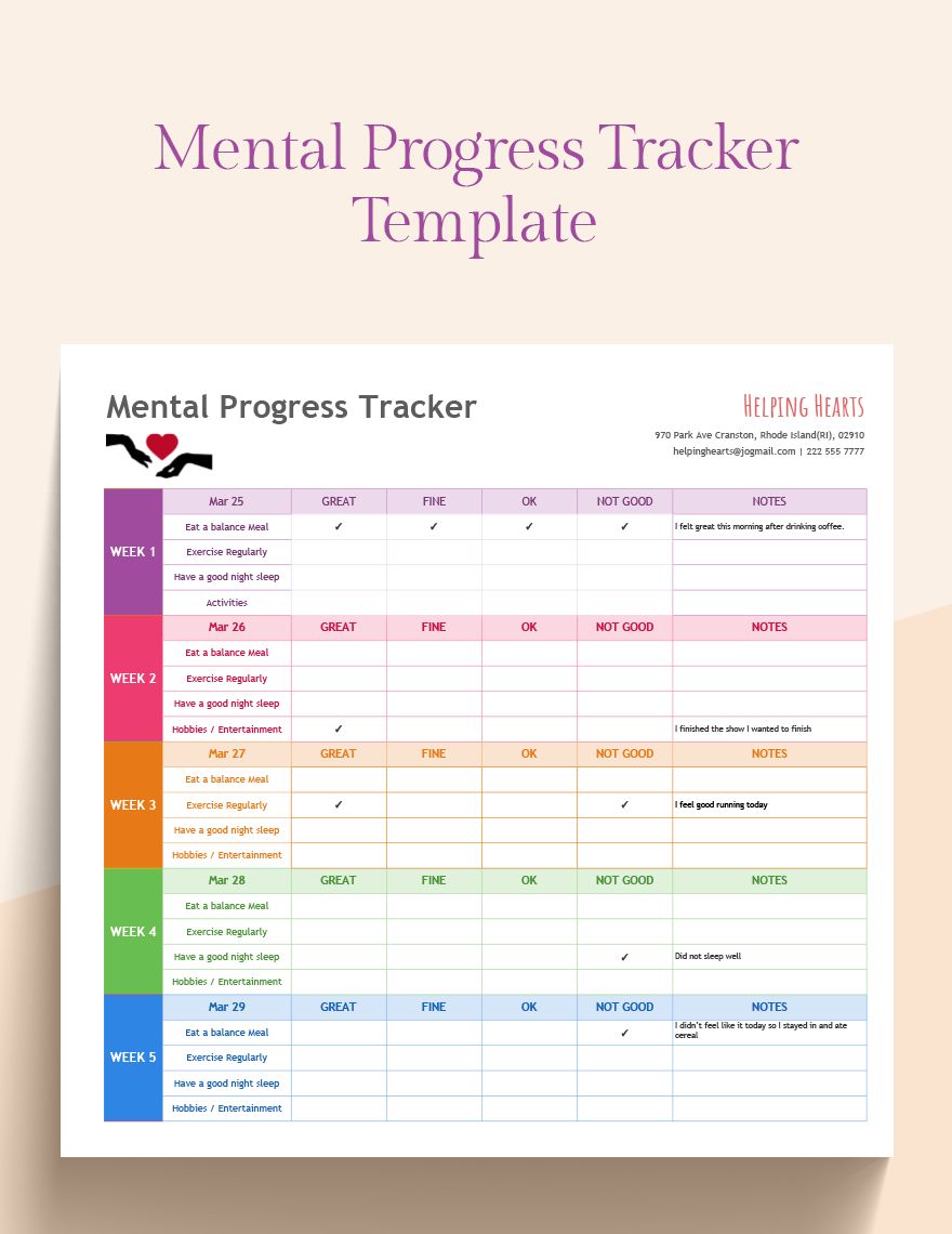 Mental Progress Tracker