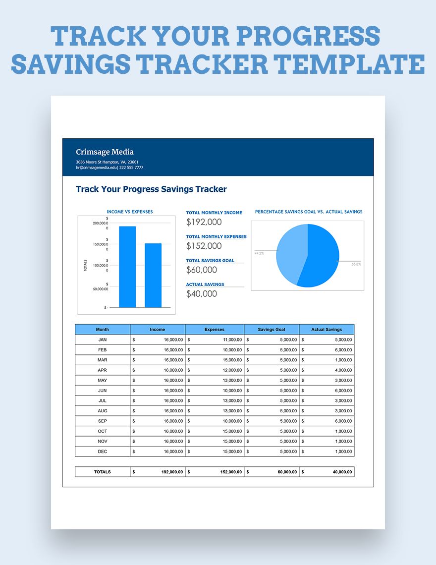 Track Your Progress Savings Trackers