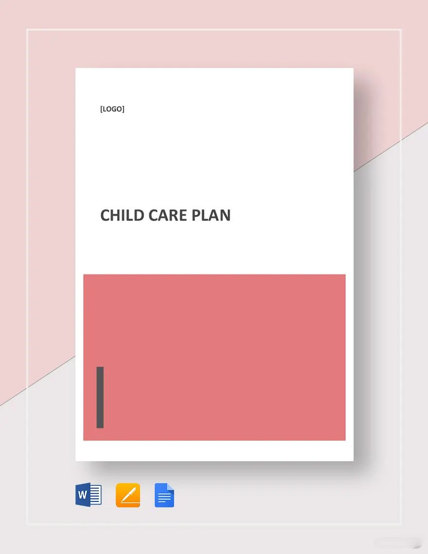 Child Care Plan Template