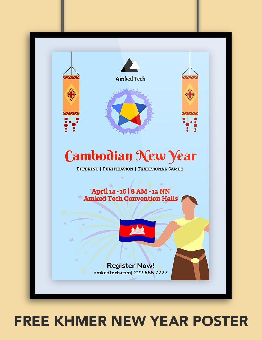 Free Khmer New Year Poster in Word, Google Docs, Illustrator, PSD, EPS, SVG, JPG, PNG