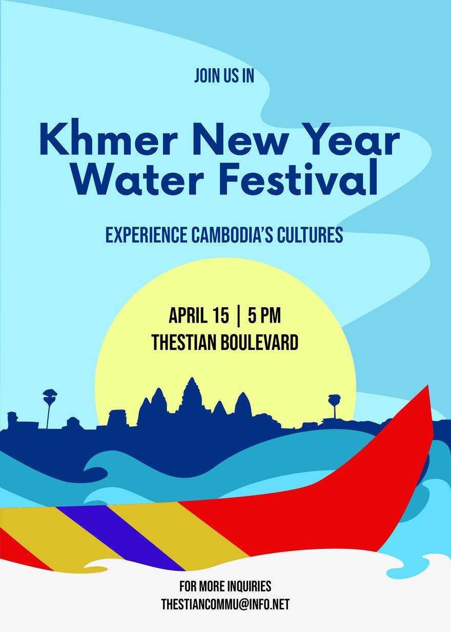 Khmer New Year Invitation